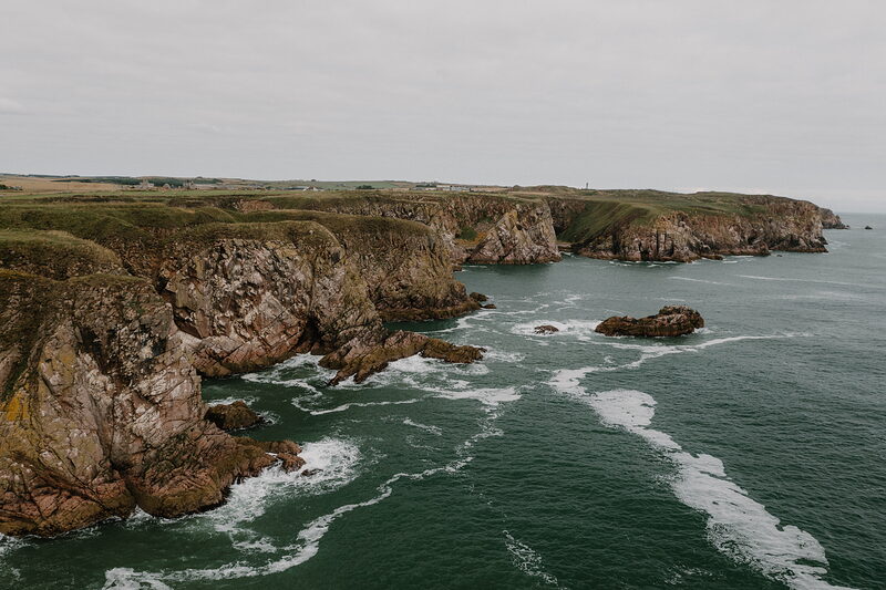 The Bullers of Buchan's seabird cliffs