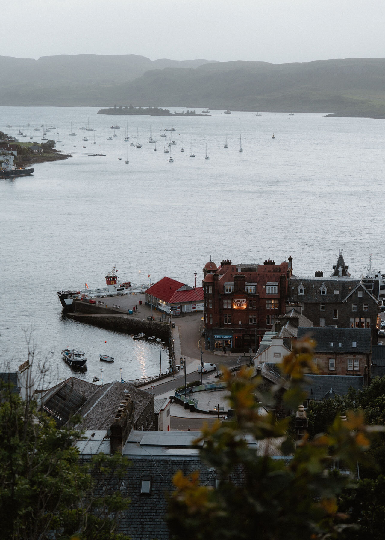 Sunset at McCaig's Tower and supper at the Waterfront Fishouse