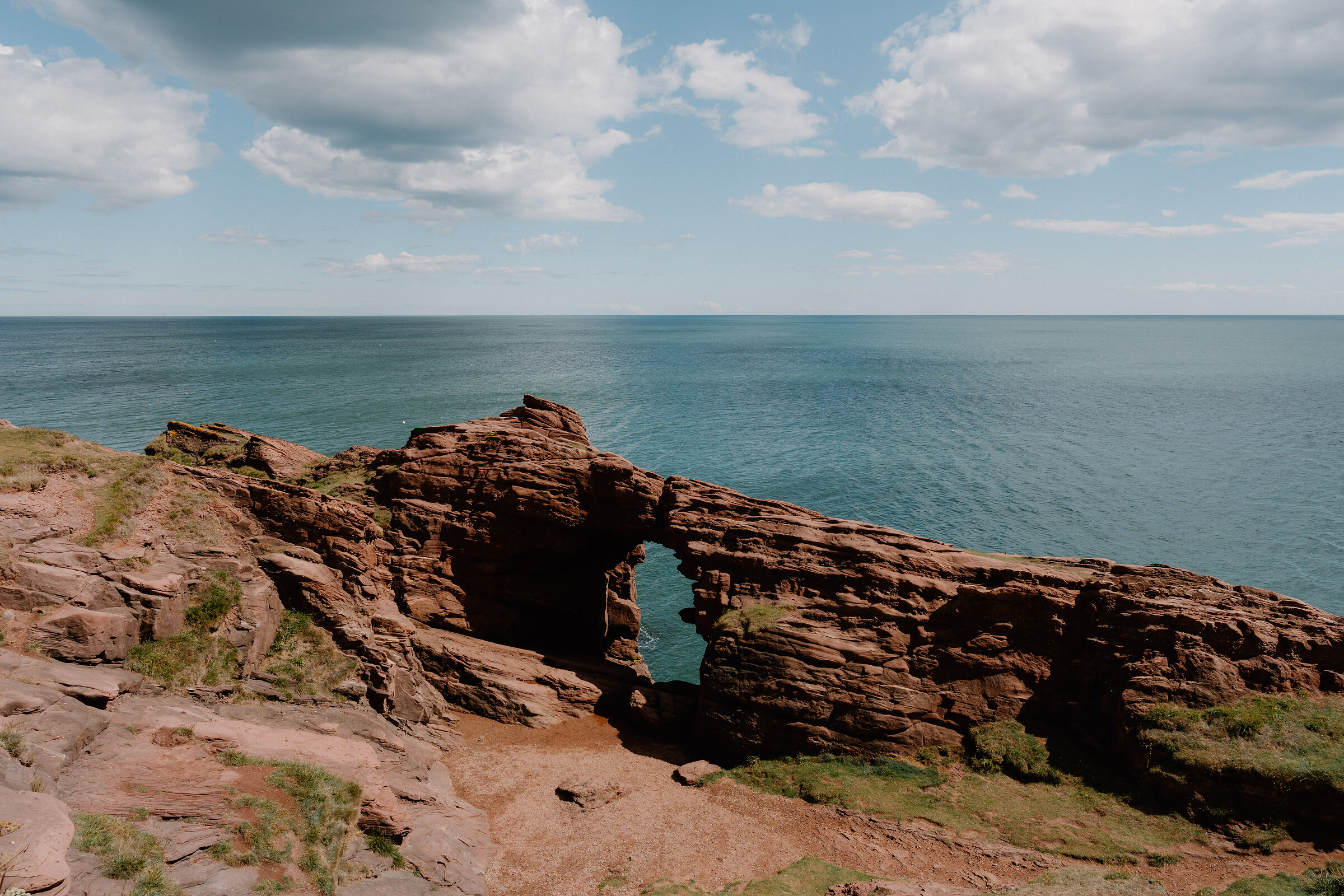The Arbroath cliffs walk to the Deil's Heid