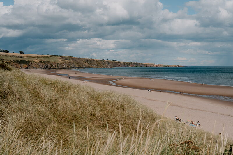 A walk on the sands of Lunan Bay