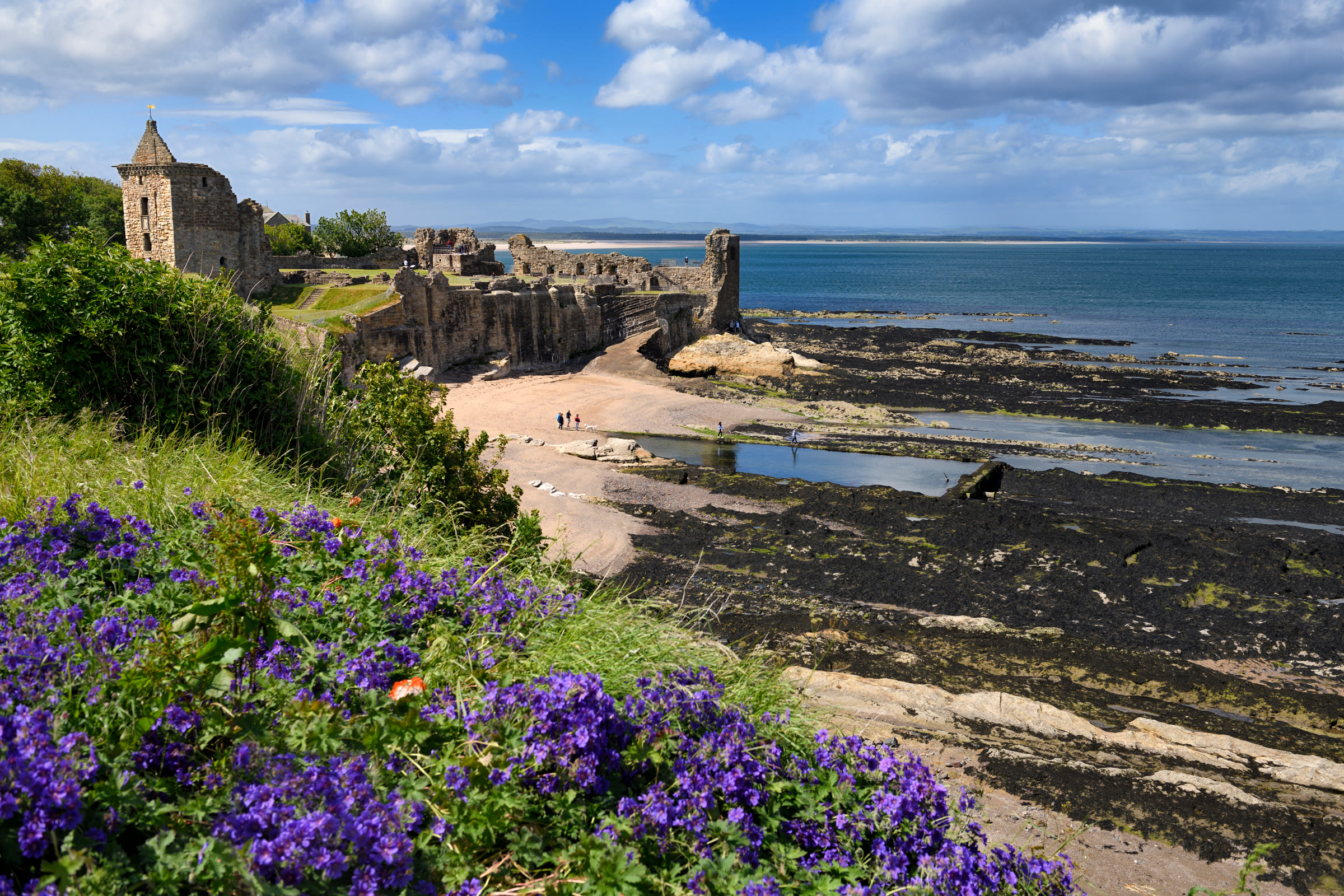 St Andrews Castle and fish and chips at Cromars