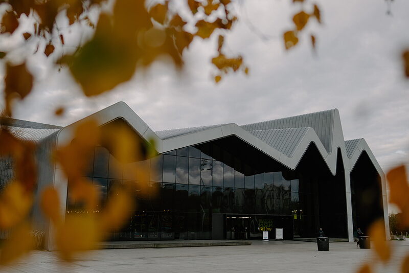 Glasgow Science Centre on a wet day