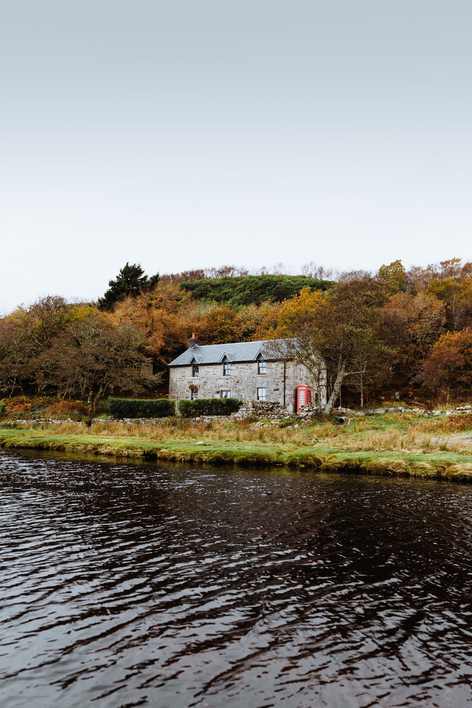 A cottage above the river at Inverlussa.