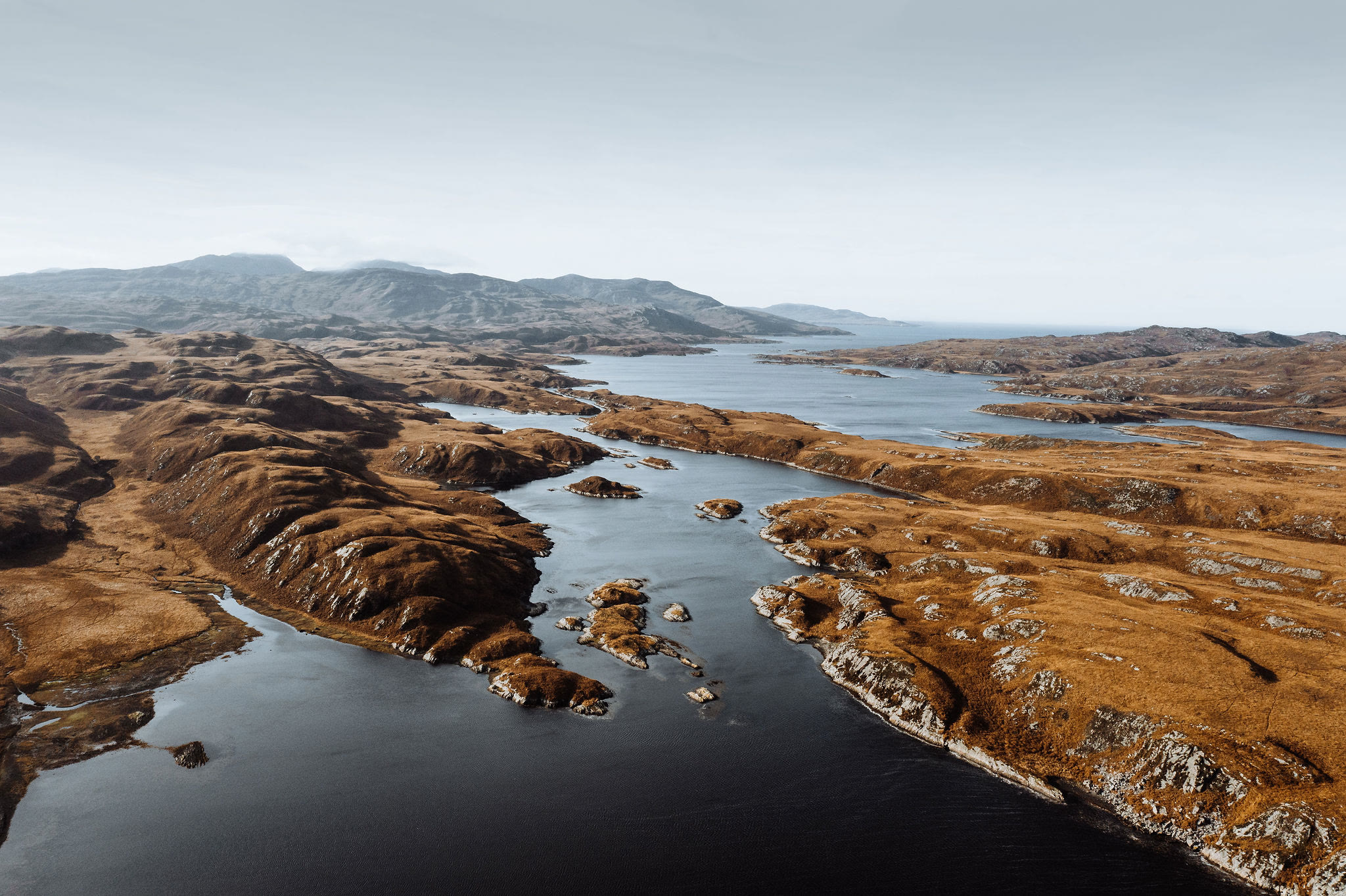 Hills, beaches and the water.