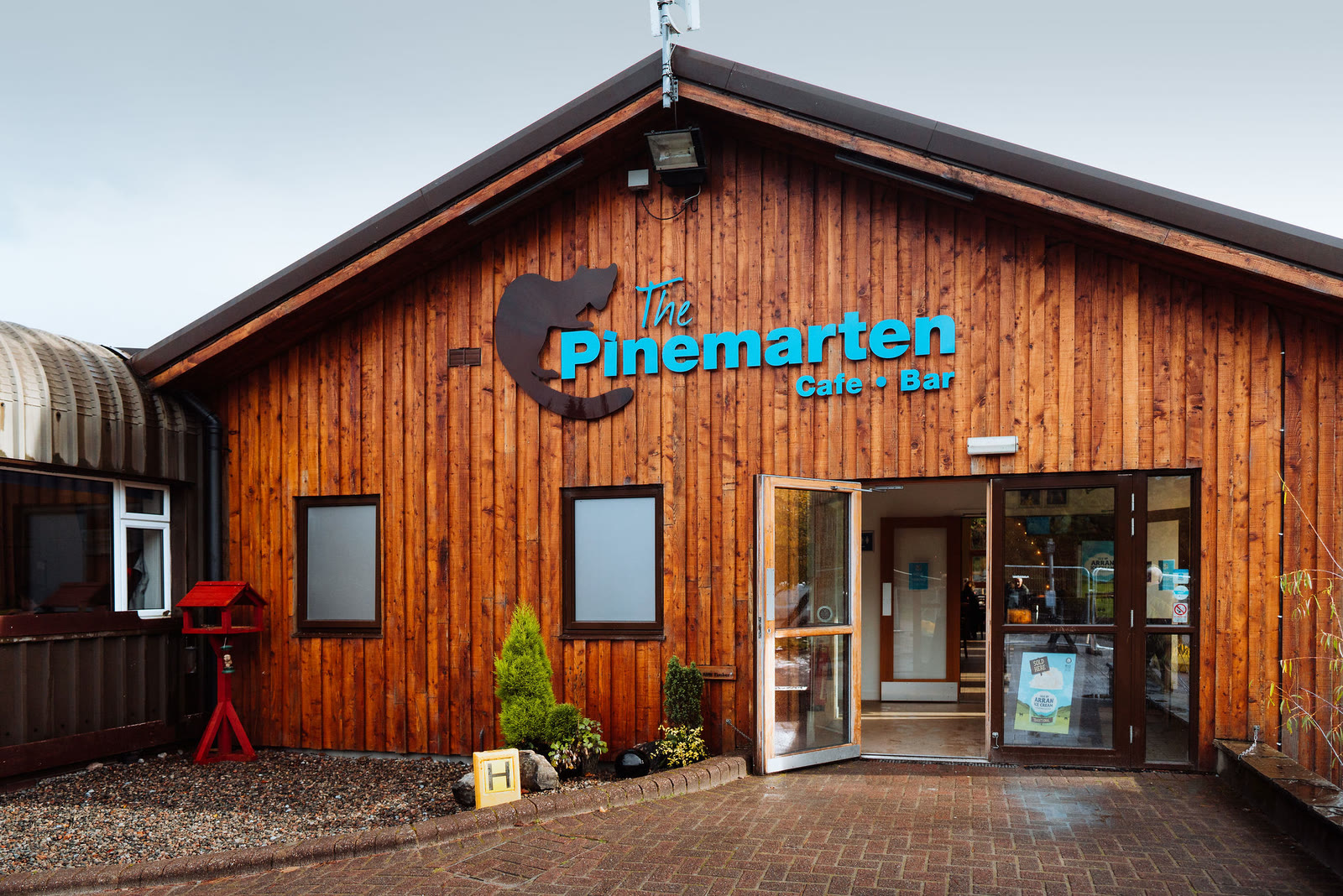 The entrance to the Pinemarten cafe-bar at Nevis Range.