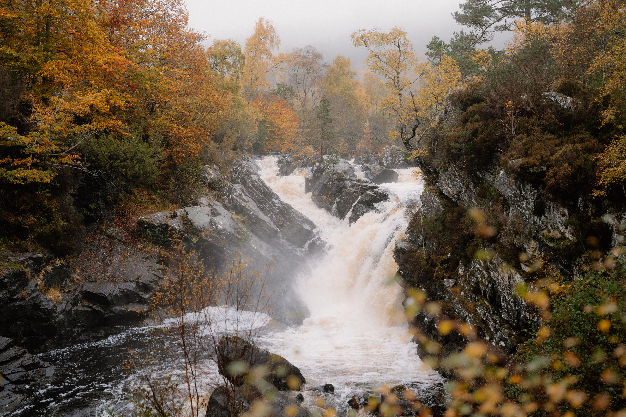 Rogie Falls in autumn, near Inverness.
