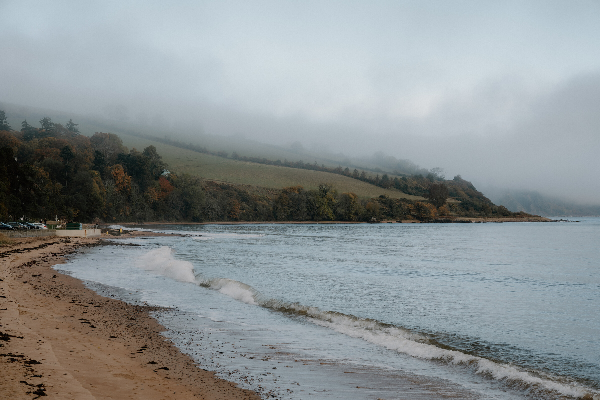 A barrel sauna on Rosemarkie beach