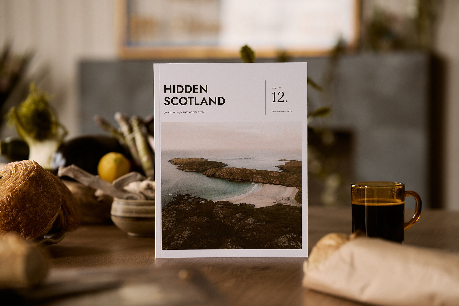 Issue 12 standing on a kitchen table
