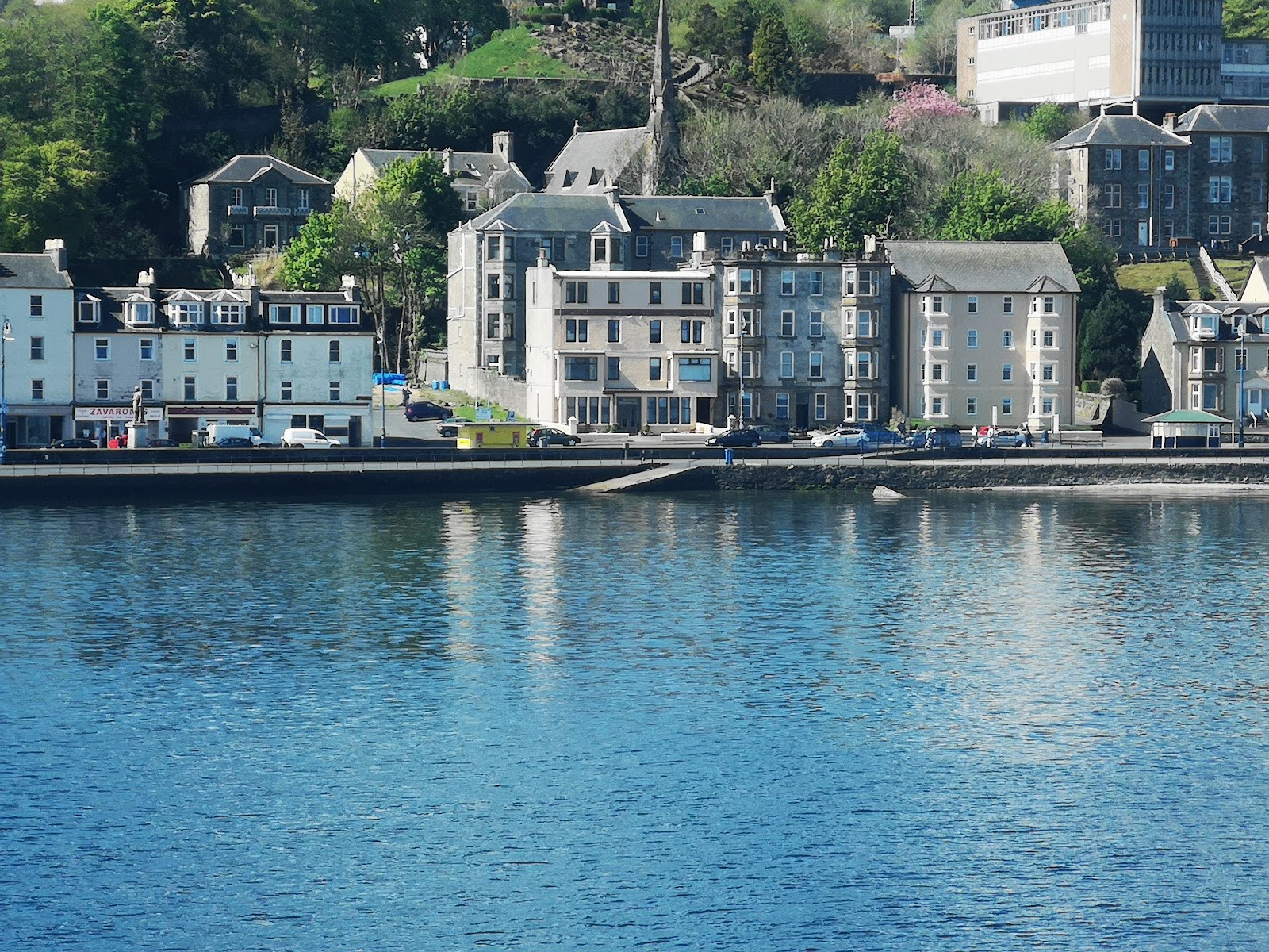 Rothesay's seafront terraces rising above the bay.