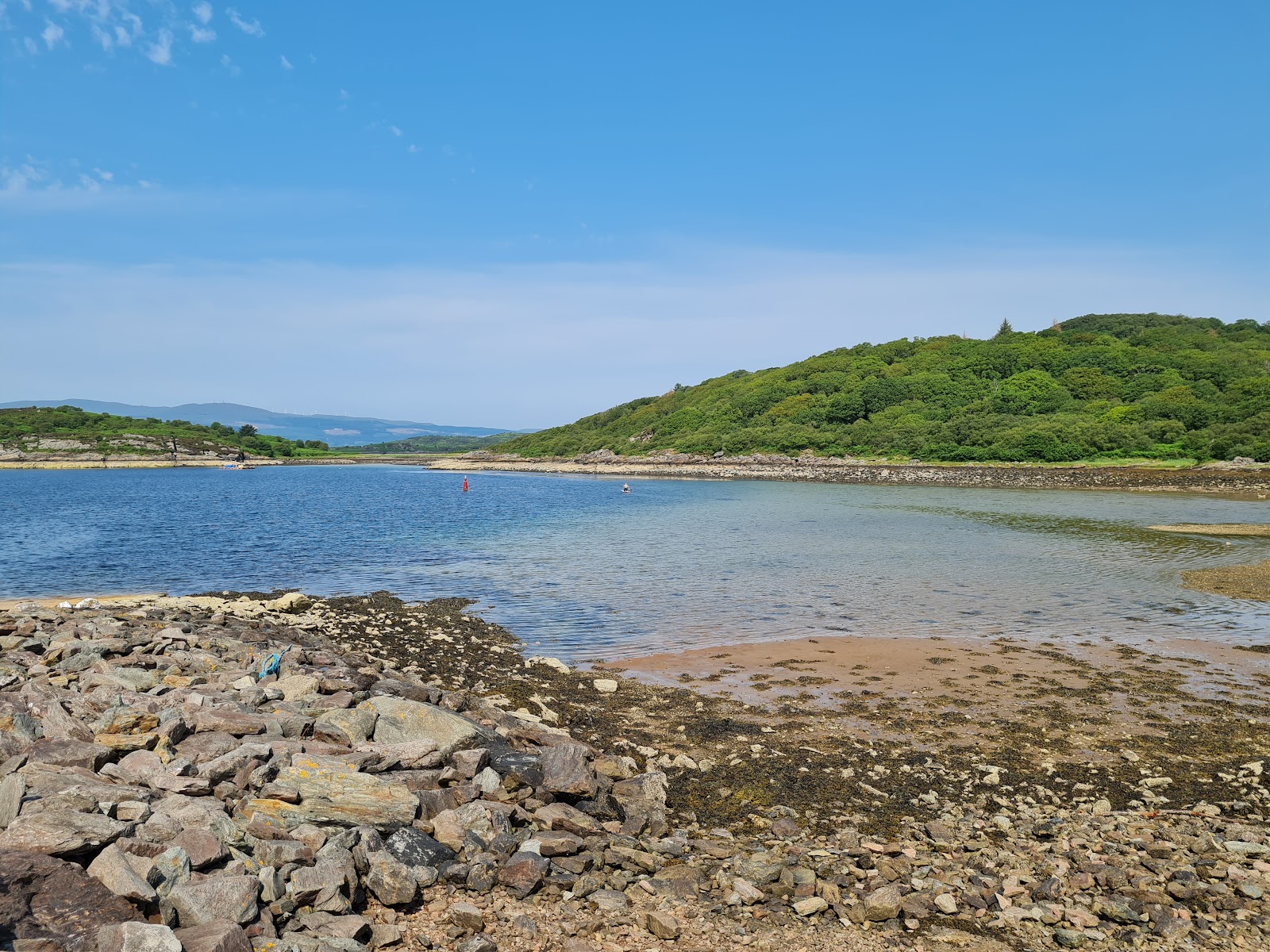 The ferry crossing Loch Fyne between Portavadie and Tarbert.