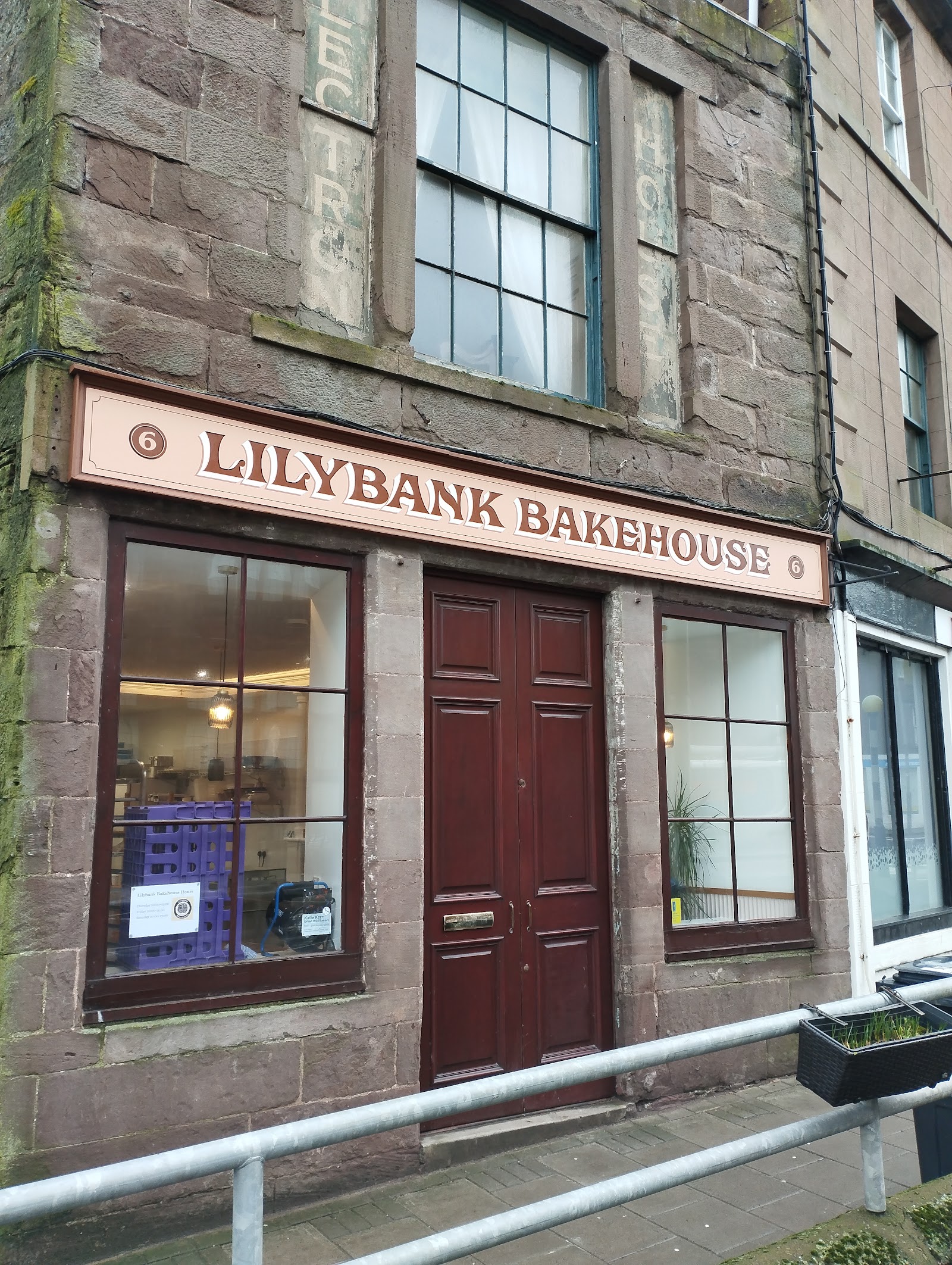 The shopfront of Lilybank Bakehouse on Montrose High Street.