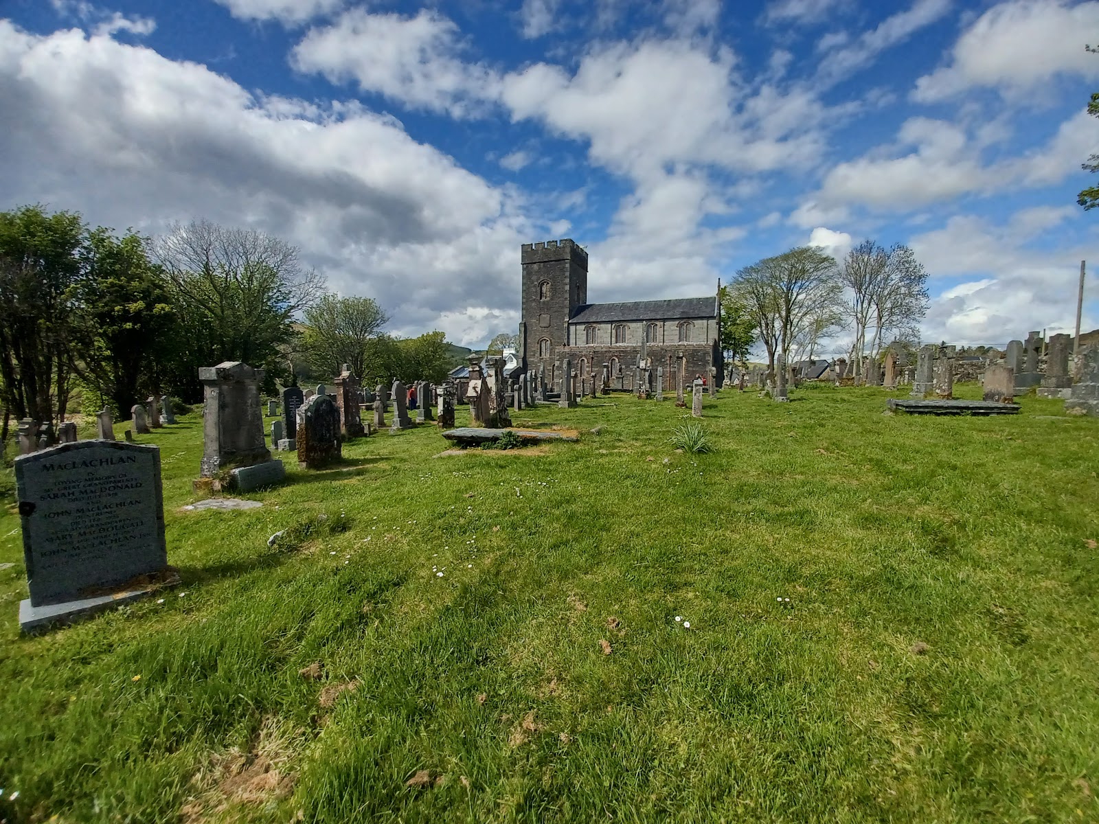 Kilmartin church and its churchyard.