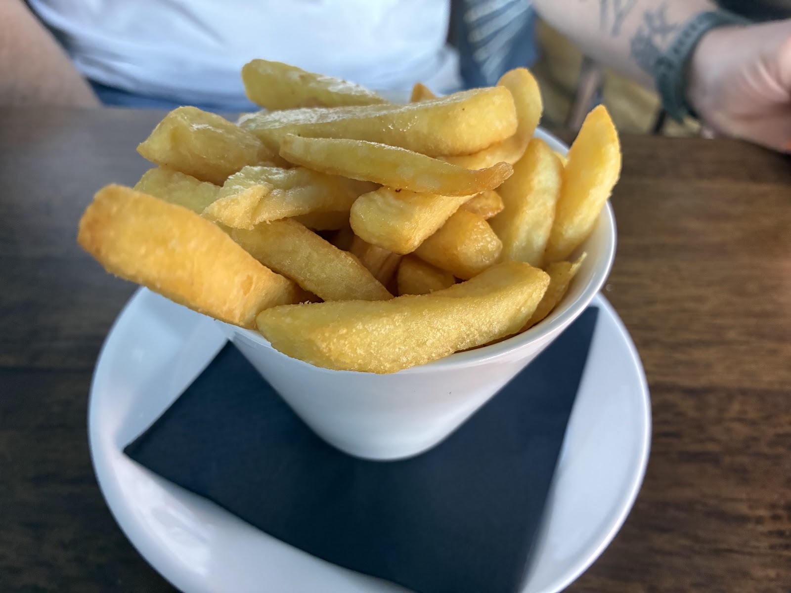 A bowl of chips at the Courtyard bar.