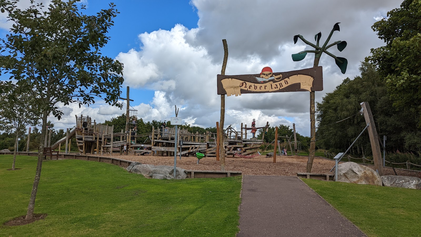 Neverland Play Park and the Star Rock Shop in Kirriemuir
