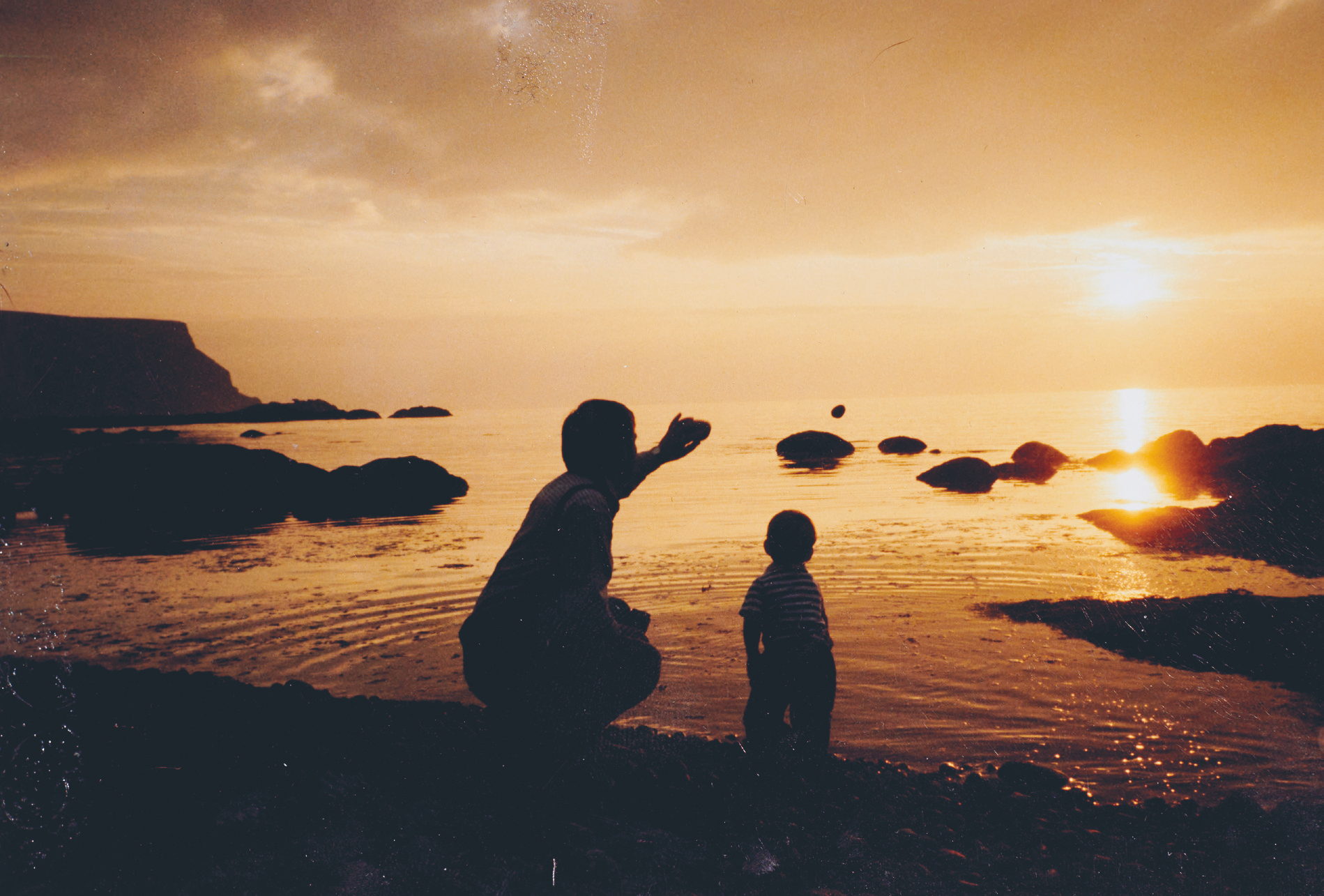 An old family photograph of Jamie and his dad