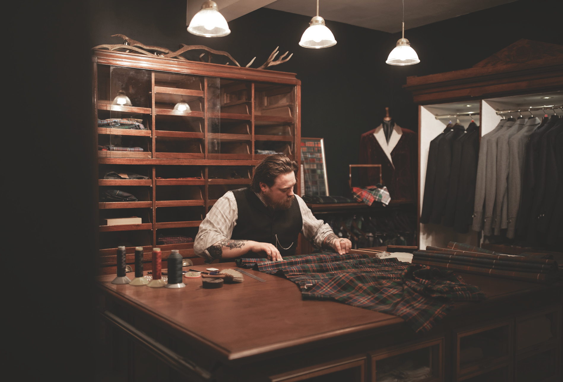 Traditional Edinburgh Tailor Stewart Christie & Co, photograph by Fran Mart