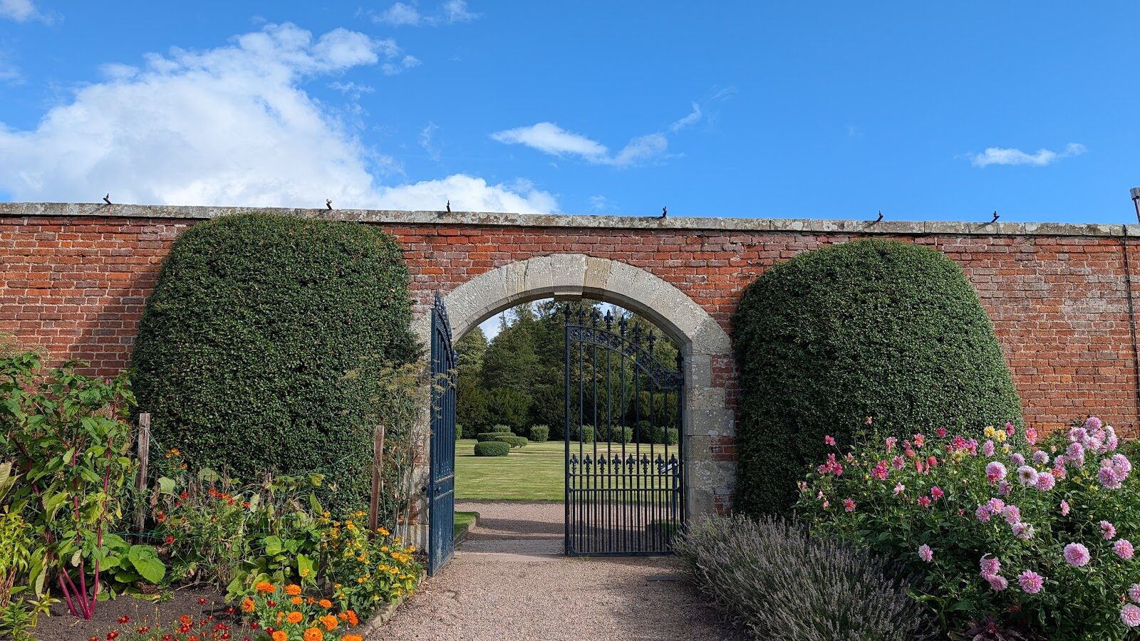 The playground in Floors Castle's walled garden
