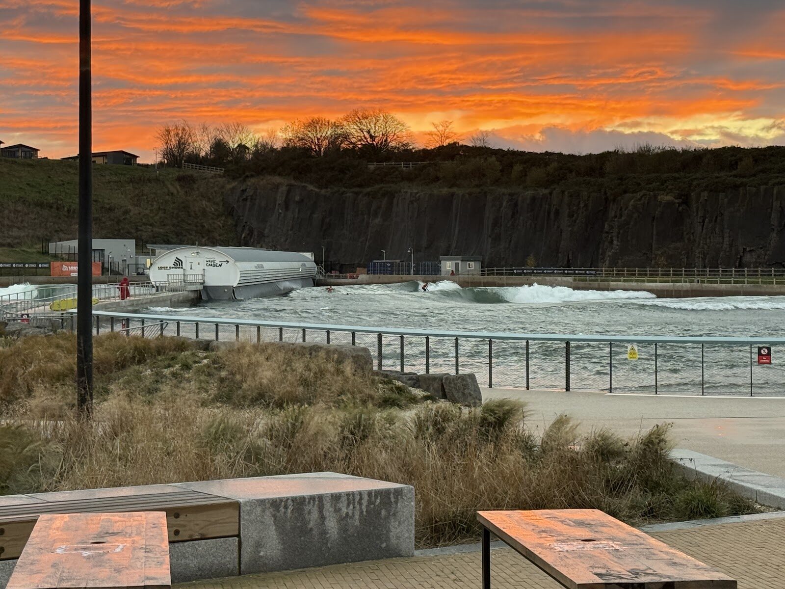 A surf lesson at Lost Shore, Ratho