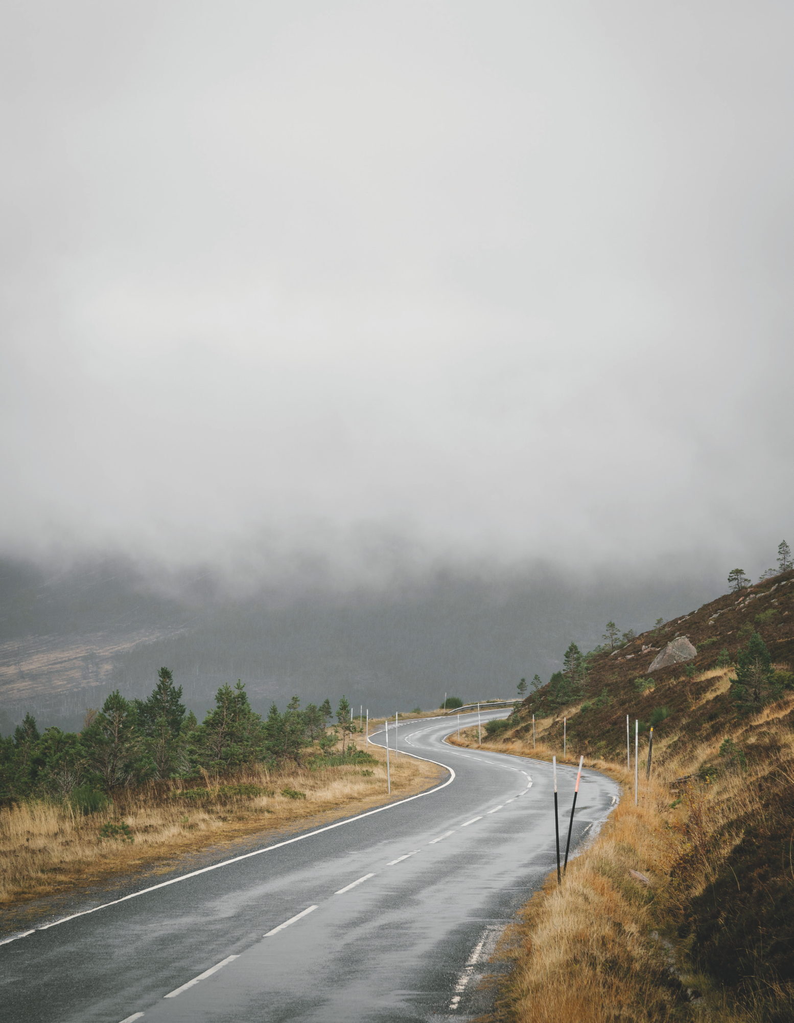 Empty road through the Cairngorms