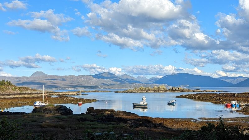 Armadale pier and Ardvasar