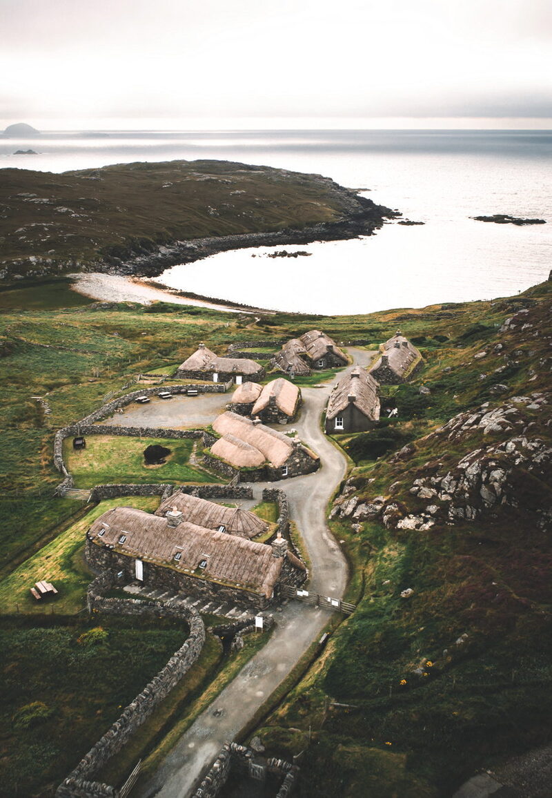 Gearrannan Blackhouse Village and lunch at Calanais