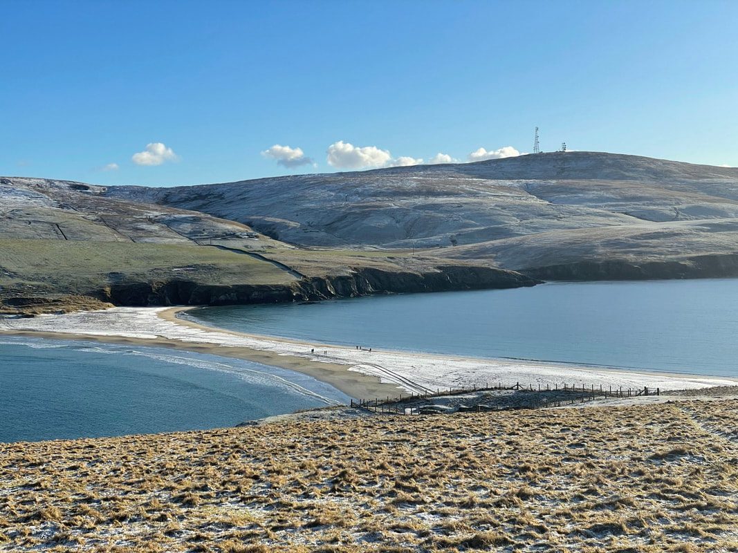 A wood-fired sauna above St Ninian's beach