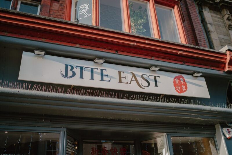 The Bite East sign above the restaurant's windows.